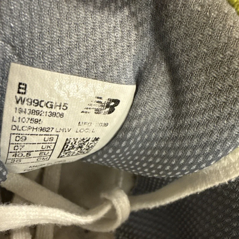 New Balance 990v5 Made In USA Shoes Womens Size 9 D Grey Yellow Classic Sneakers